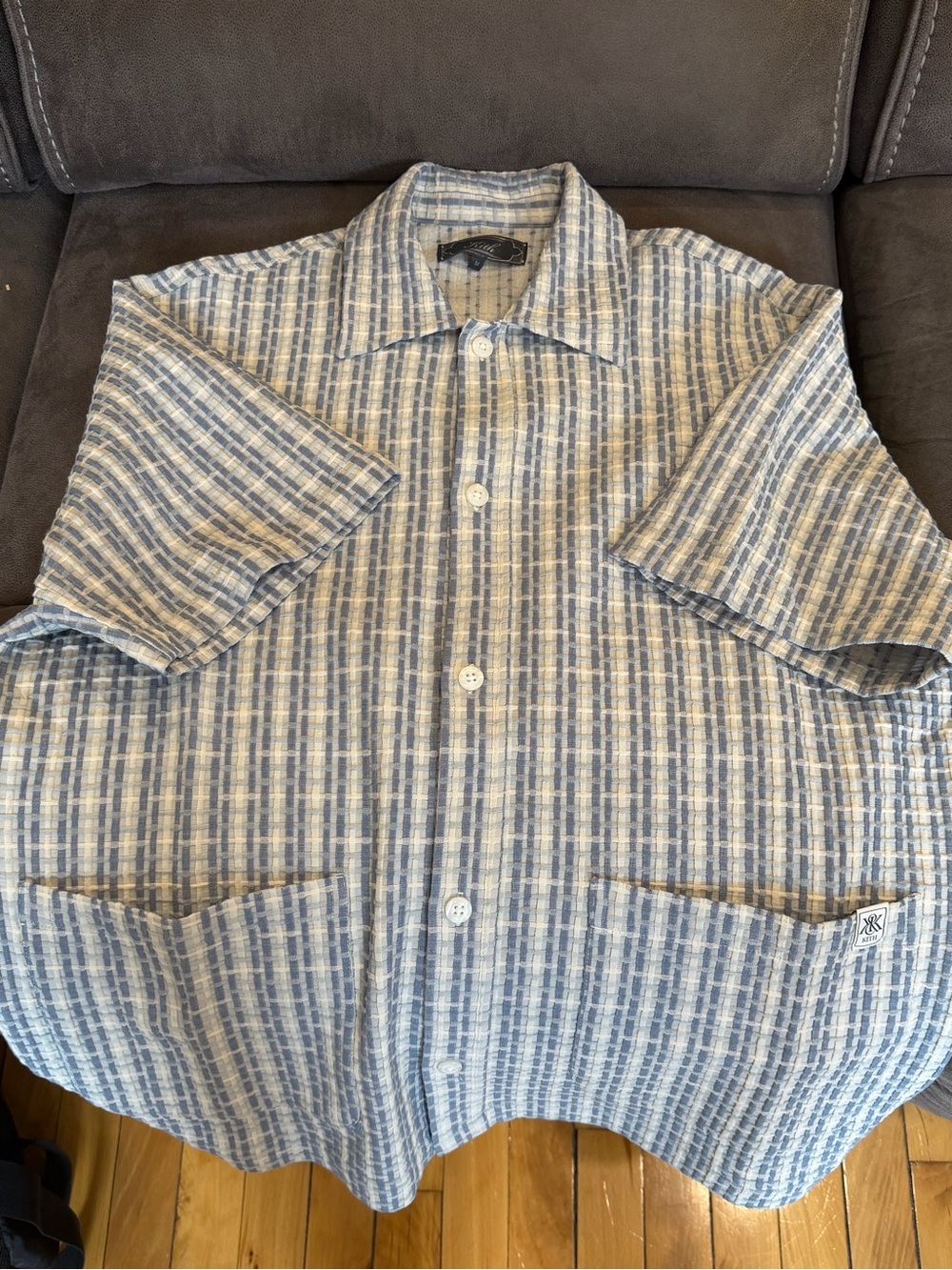 Kith Men's Bubble Check Short Sleeve Boxy Shirt